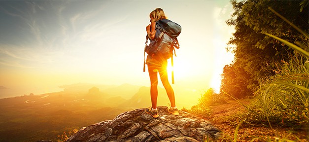 outdoor woman backpacking