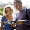 couple reading book without reading glasses