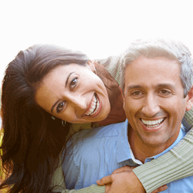 happy woman and man couple enjoying life