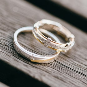 two wedding rings