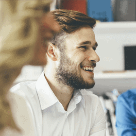 business man smiling