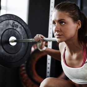 woman weight lifting