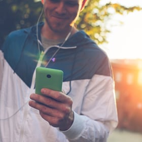 man on smartphone