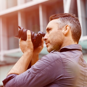 taking taking a picture with a camera