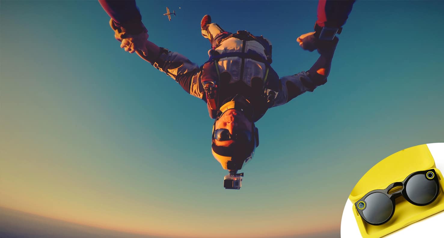 skydiving snapchat specs