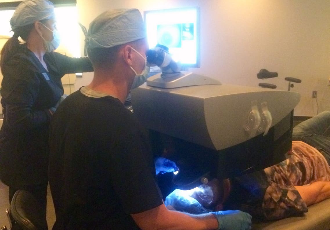 patient having lasik at kugler vision