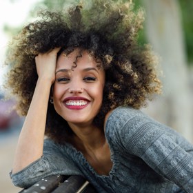 happy lasik age woman