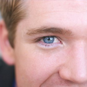 young man looking at camera