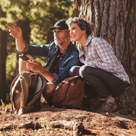 older couple outside