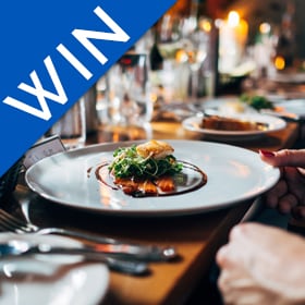 WIN! Food plated on china