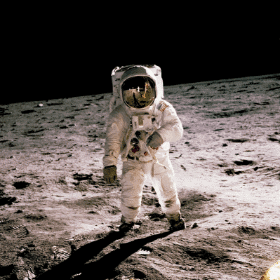 Astronaut on the moon
