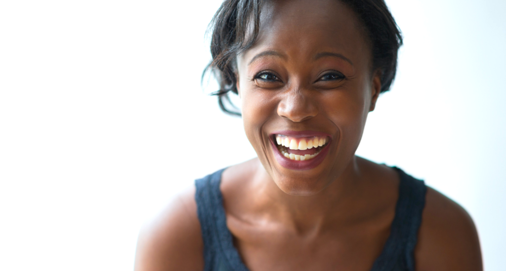 Woman smiling