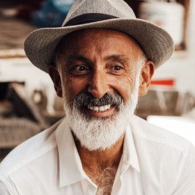 happy senior man after cataract surgery