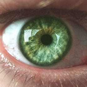 natural bright green eyes