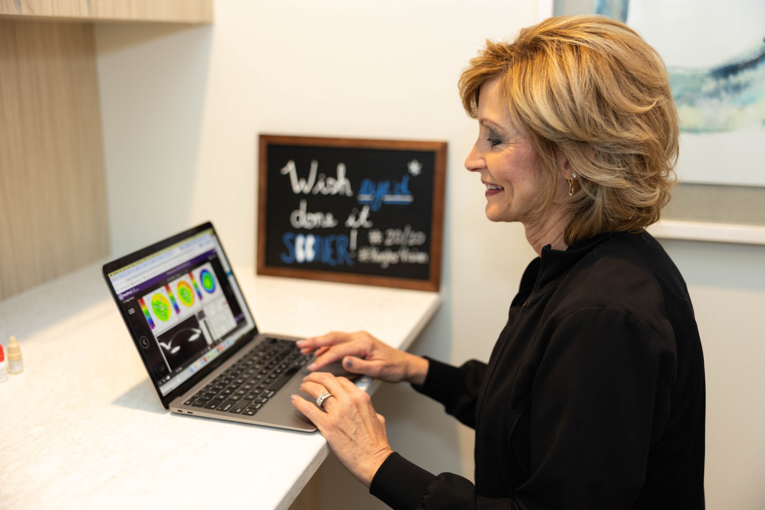 kugler vision surgical manager jolene p following successful refractive lens exchange in omaha, ne